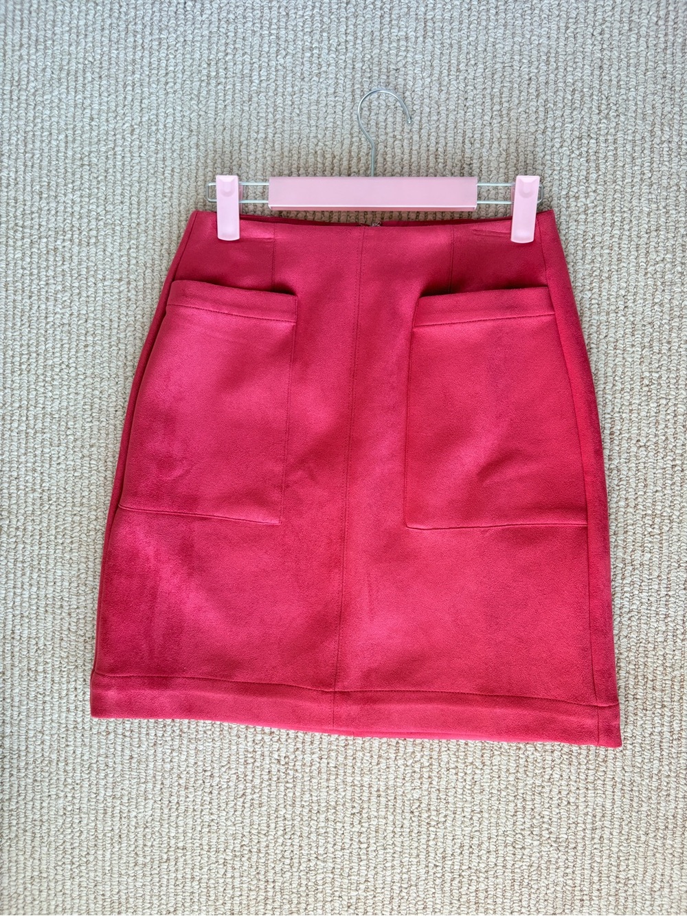 LOFT Pink Suede Work Skirt